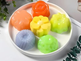 Molde silicona 6 flores grandes 